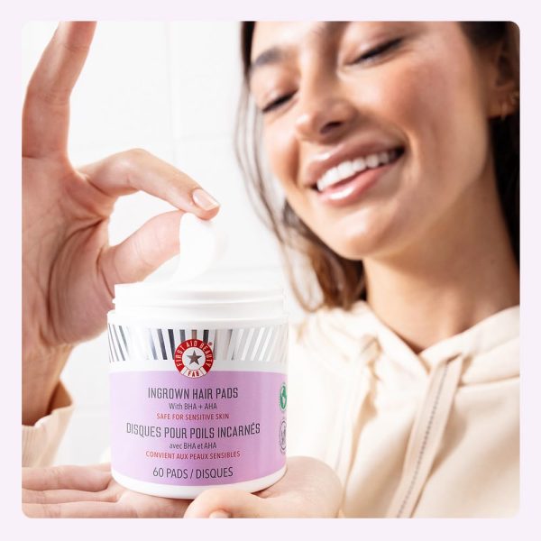 First Aid Beauty - Ingrown Hair Pads with BHA + AHA - Afterhsave Treatment - Image 6