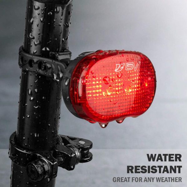 BV Bike Lights, Super Bright with 5 LED Bike Headlight & 3 LED Rear, Bike - Image 4