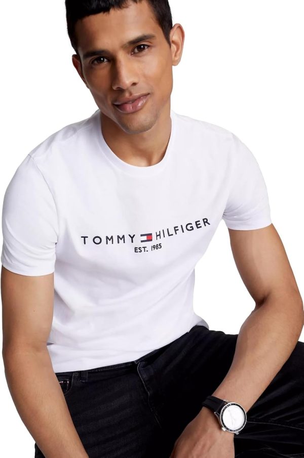 Tommy Hilfiger Men's Regular Fit Tommy Logo Embroidered Crew Neck T-Shirt - Image 3