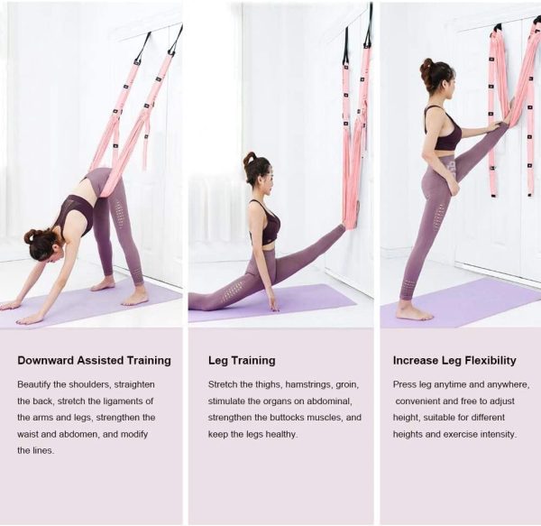Yoga Fitness Stretching Strap, Adjustable Leg Stretcher Back Bend Assist - Image 4