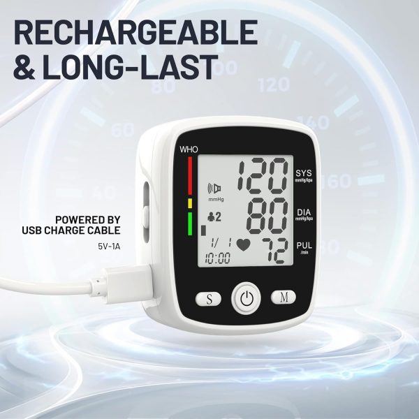 Blood Pressure Monitor Digital Wrist BP Machine Automatic BP Cuff with 2 - Image 4