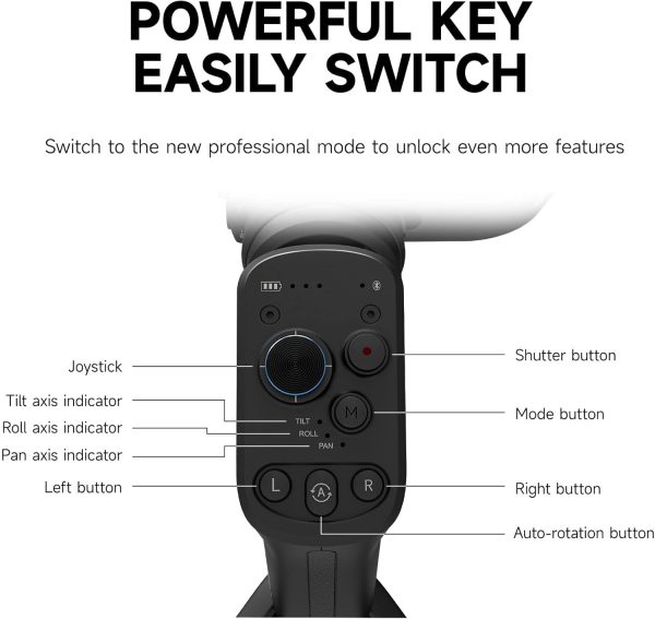 FeiyuTech SCORP-C Camera Gimbal Stabilizer, Max 5.5lbs Payload, 3-Axis - Image 3