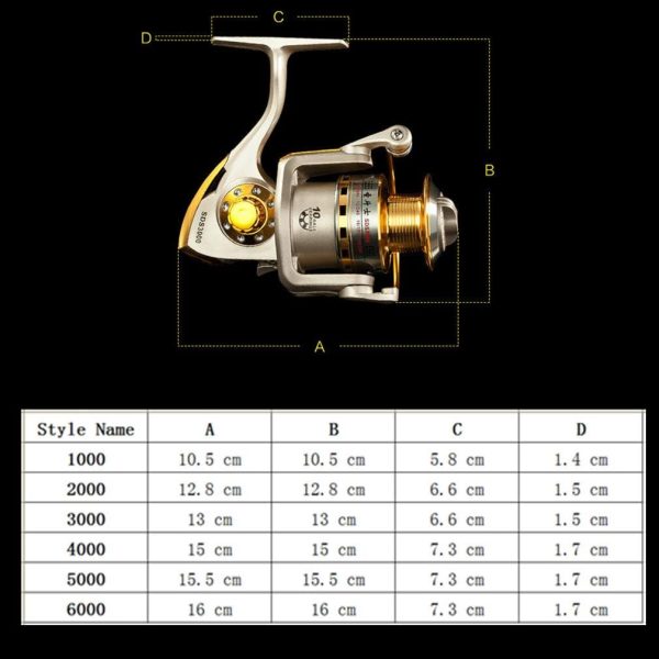 Diwa Spinning Fishing Reels for Saltwater Freshwater 1000 2000 3000 4000 - Image 6