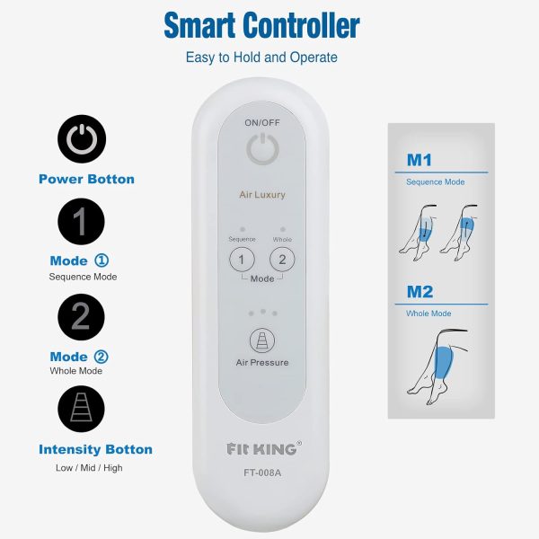 FIT KING Calf Massager for Circulation and Muscle Recovery, Air Compression - Image 4