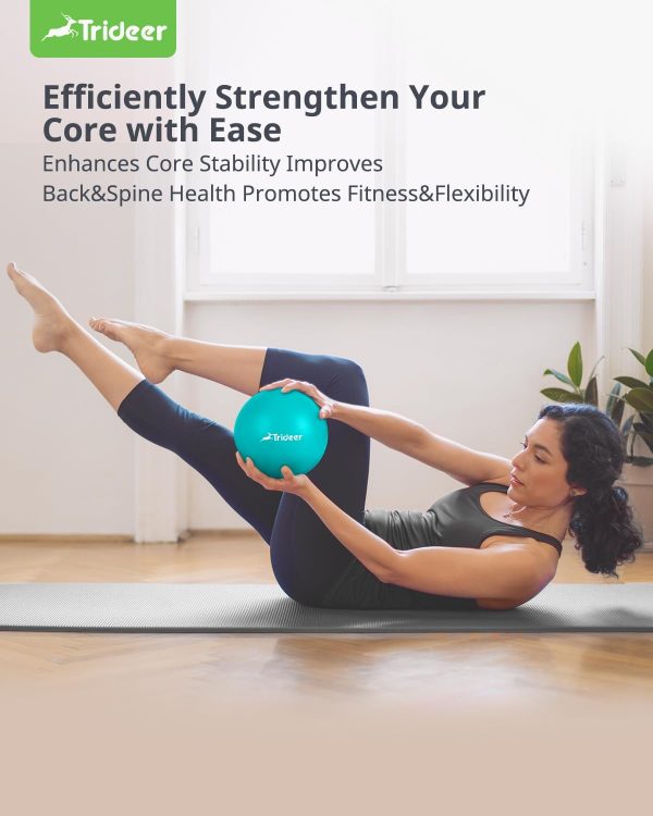 Trideer Pilates Ball 9 Inch Core Ball, Small Exercise Ball with Exercise - Image 5