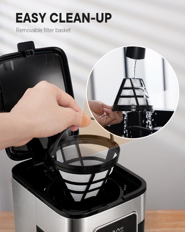 SHARDOR Coffee Maker Programmable with Thermal Carafe, Touch-Screen Drip - Image 7