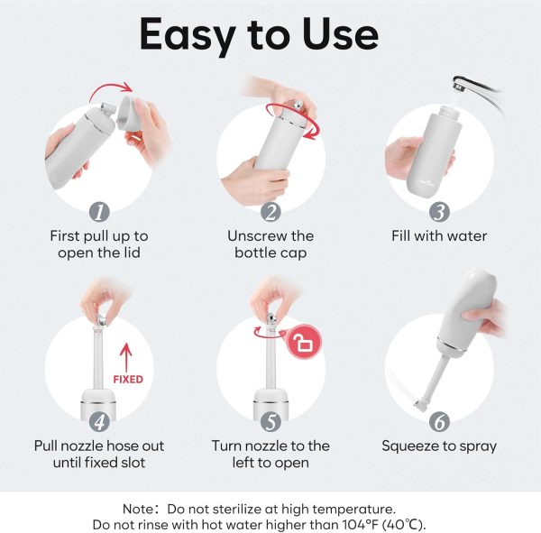 Easy@Home Portable Bidet for Travel: Handheld Sprayer Kit - Personal - Image 4