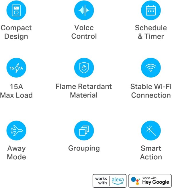 Kasa Smart Plug Mini 15A, Smart Home Wi-Fi Outlet Works with Alexa, Google - Image 3