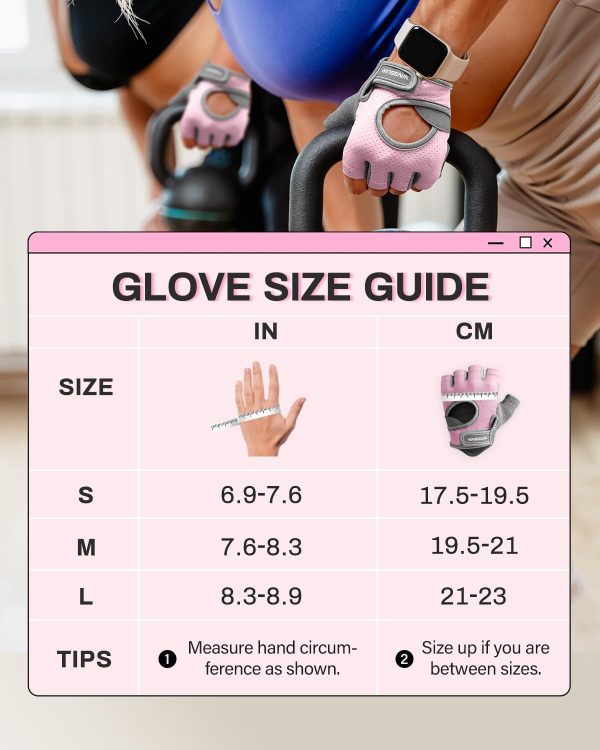 VINSGUIR Breathable Workout Gloves for Women, Weight Lifting Gloves for - Image 6