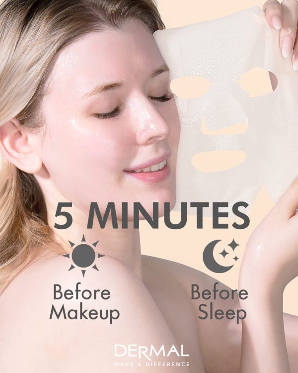 DERMAL 16 Combo Pack A Collagen Essence Korean Face Mask - Hydrating & - Image 7