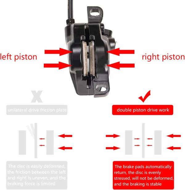 Shimano MT200 E-Bike Hydraulic Disc Brakes Set, 2024 New Upgrade 2-Pin - Image 3