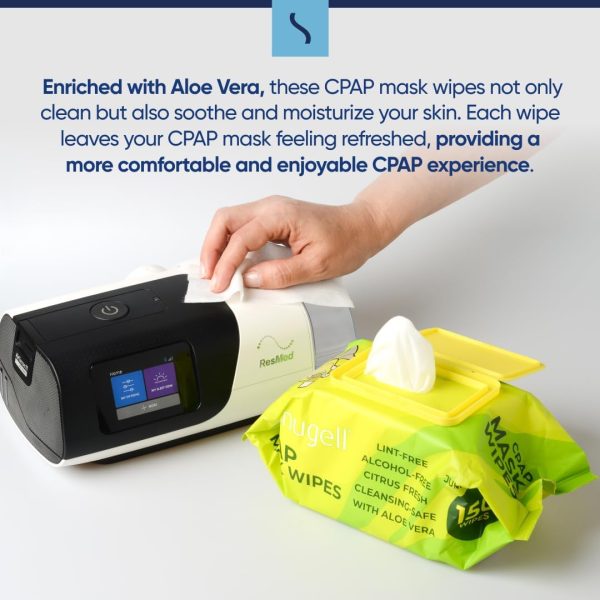 Jumbo Pack CPAP Mask Wipes by Snugell (1-Pack with 150 Wipes/Pack) - Fresh - Image 4