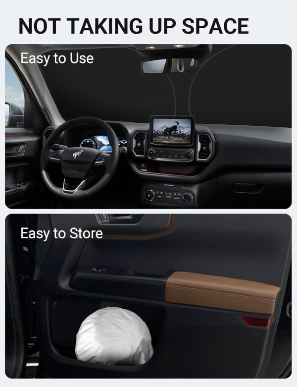 Proadsy 2024 Upgrade Front Windshield Sun Shade Foldable Sunshade Protector - Image 7