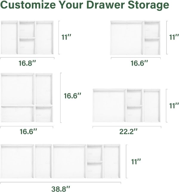 Kootek 16 Pack Drawer Organizer Clothes, Dresser Drawer Organizers for - Image 7