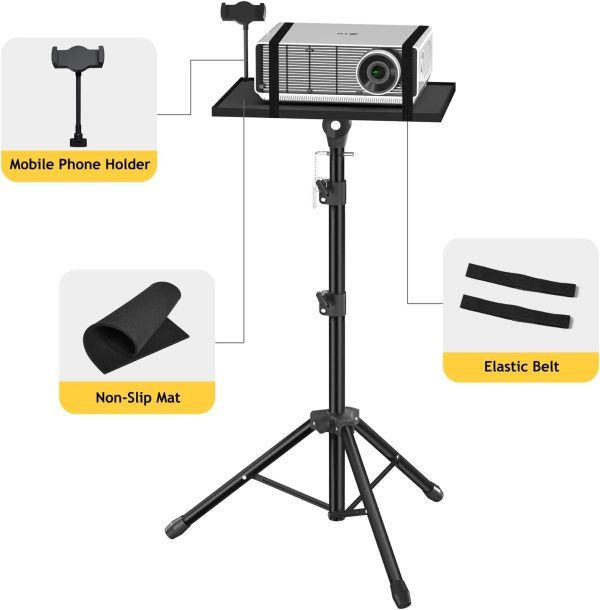 Projector Stand Tripod - Laptop Tripod Projector Stand Adjustable Height 22 - Image 4