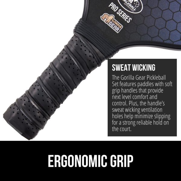 Gorilla Gear USAPA Approved Pickleball Paddle Sets, Fiberglass Shock - Image 6