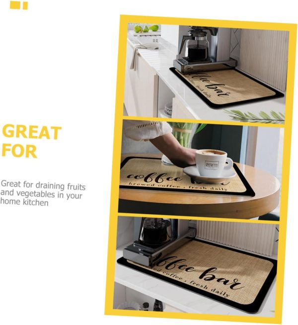 Mikinona Bar Mat Multi-Function Coffee Maker Mat Coffee Mat for Counter - Image 7