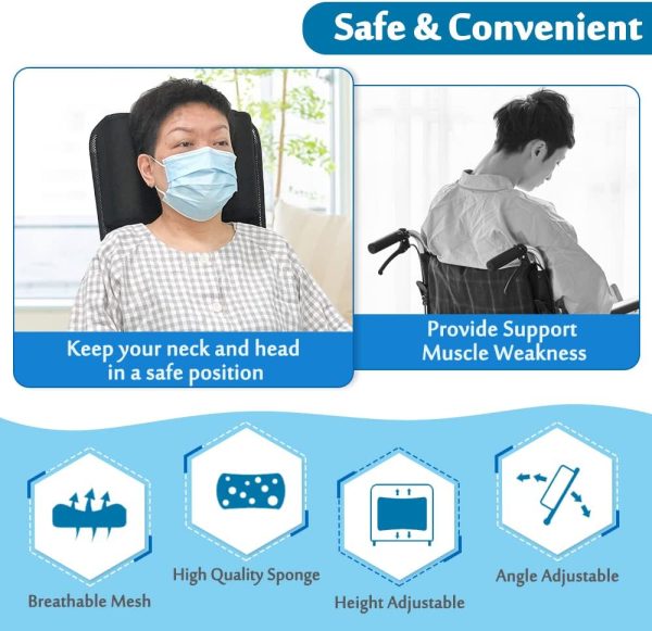Wheelchair Neck Support Head Positioning Pillow Headrest for Wheelchair - Image 3