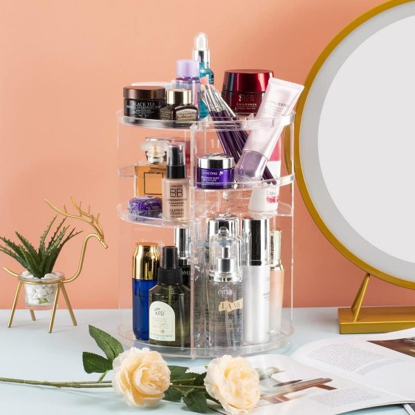 Argox 360° Rotating Makeup Organizer, Skincare Storage Box, Cosmetic - Image 3