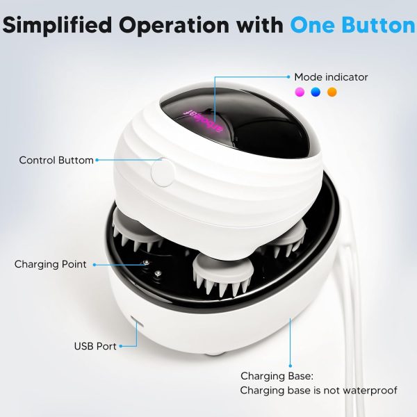 arboleaf Electric Scalp Massager, Portable Rechargeable Head Massager, - Image 5