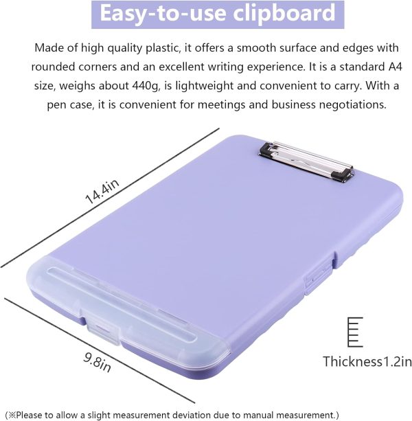 Clipboard with Storage, A4 Binder Nursing Clipboards with Pen Holder, Heavy - Image 4