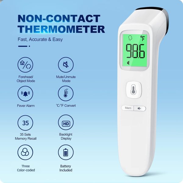 No-Touch Thermometer for Adults and Kids, Accurate Digital Baby Thermometer - Image 2