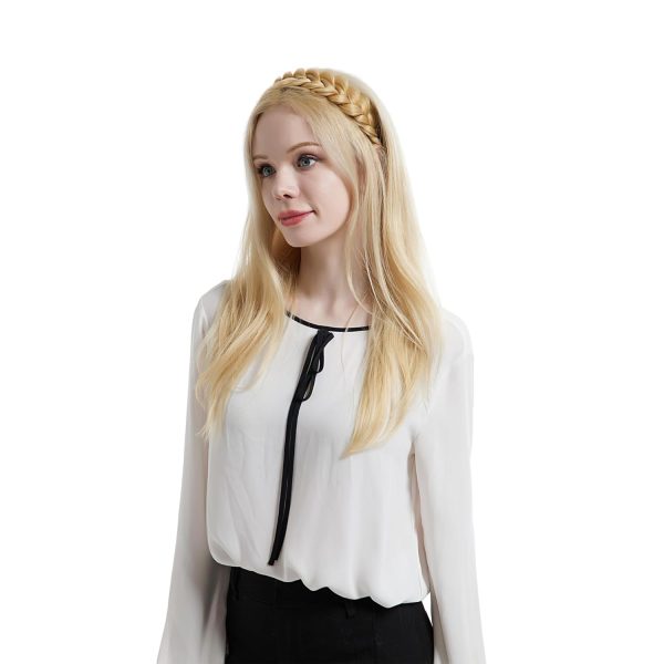 Wide Braided Headband Hoop Fashion Hair Accessories Elastic Non-slip Band - Image 6