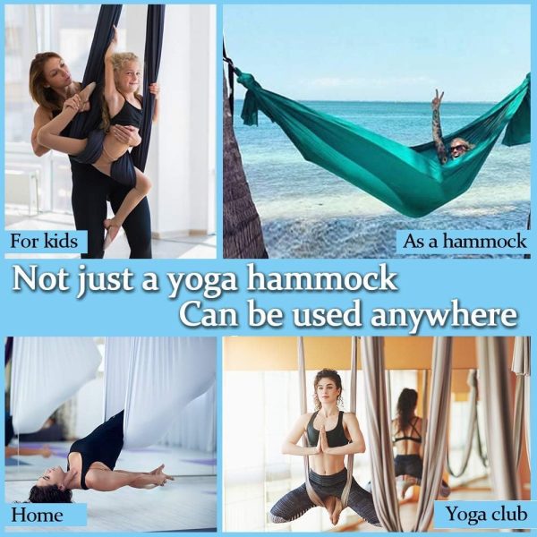 Aerial Silks Starter Kit 5M Yoga Swing for Home Aerial Yoga Hammock Trapeze - Image 5