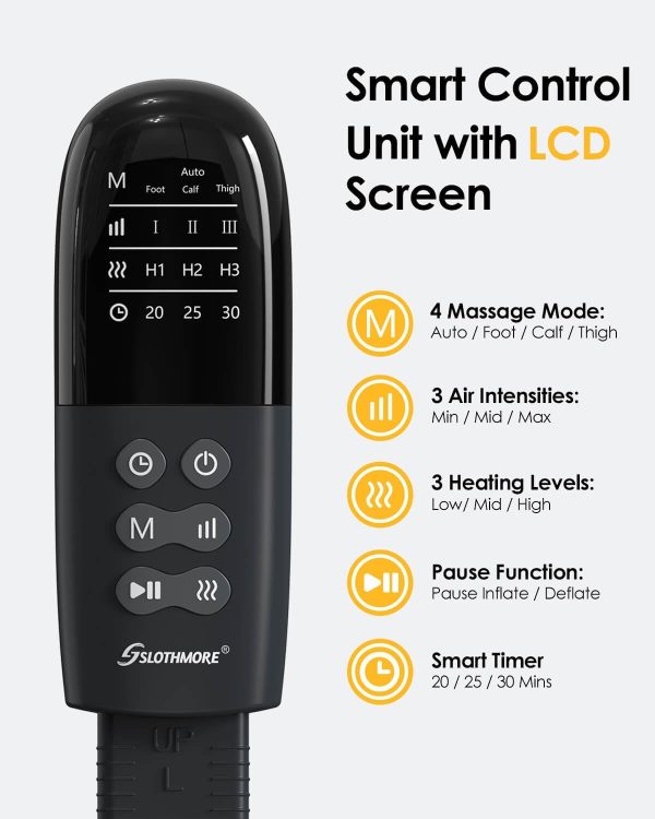 SLOTHMORE Leg Massager with Air Compression for Circulation, 3-in-1 Full - Image 5