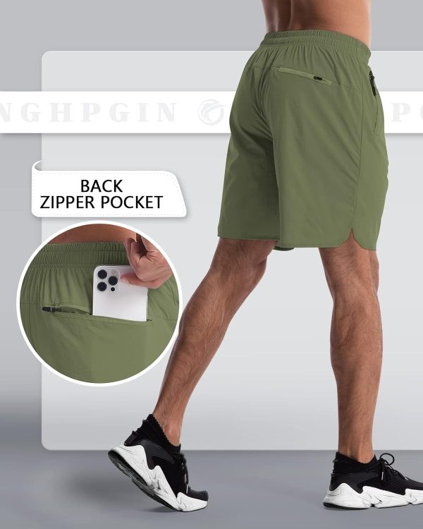 CANGHPGIN 2 Pack Mens Workout Athletic Shorts 7 inch Inseam Quick Dry - Image 2