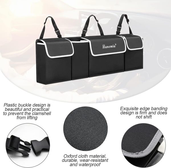 Car Trunk Organizer and Storage, Backseat Hanging Organizer for SUV, Truck, - Image 3