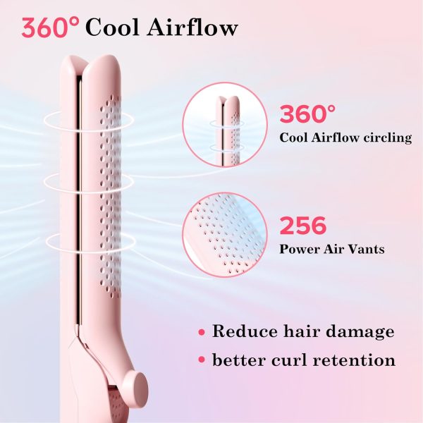Hair Straightener and Curler 2-in-1, 360°Airflow Styler Curling Iron, 20 - Image 2