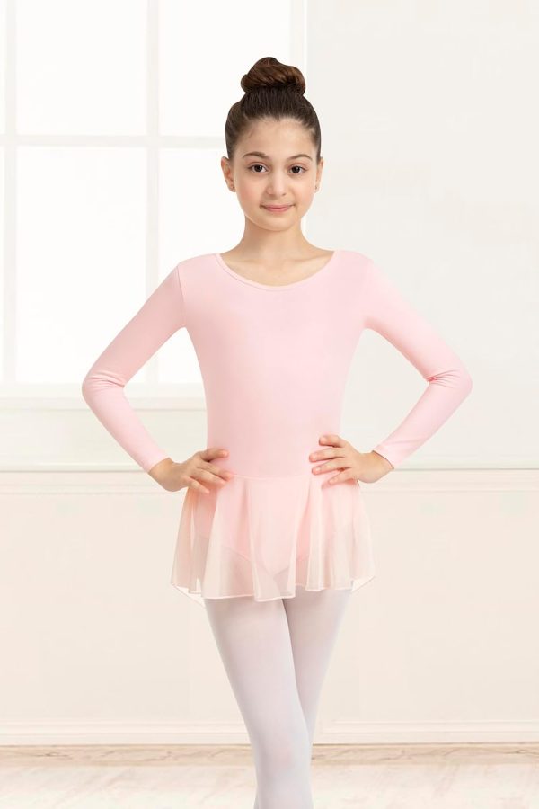MOLLDAN Girls Dance Leotards for Ballet Dress Shiny Skirt Ruffle Sleeve - Image 2