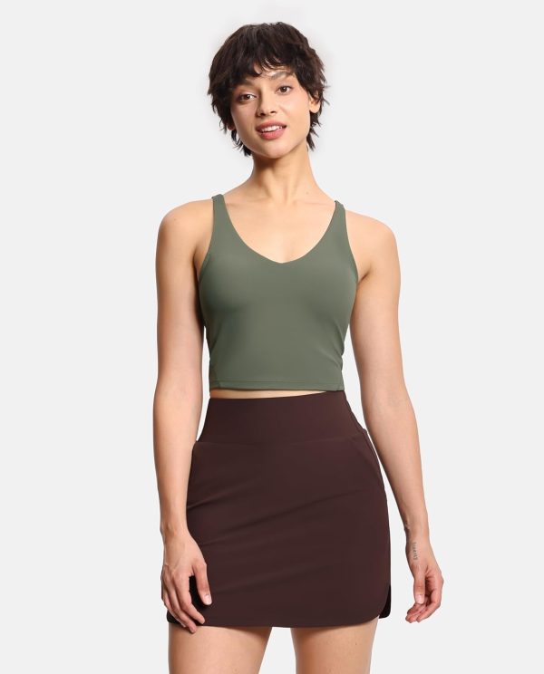 THE GYM PEOPLE Womens' Sports Bra Longline Wirefree Padded with Medium - Image 6