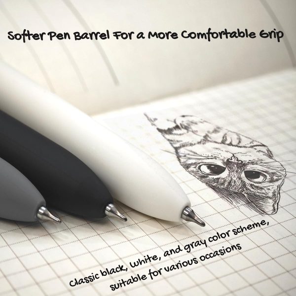 6pcs Gel Pens,0.5mm Fine Point Black Ink Pens With Smooth Wirting,Qucik Dry - Image 6