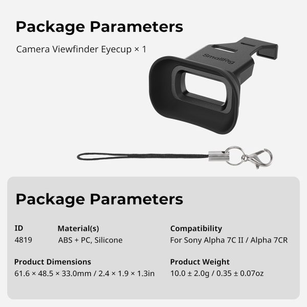 SMALLRIG A7CII A7CR Camera Viewfinder Eyecup, Viewfinder Eye Cup with Small - Image 7