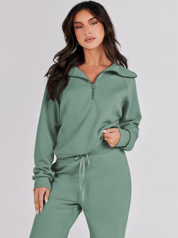 Prinbara Women 2 Piece Outfits Lounge Sets 2024 Winter Oversized Sweatshirt - Image 6