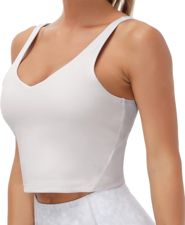 THE GYM PEOPLE Womens' Sports Bra Longline Wirefree Padded with Medium - Image 3