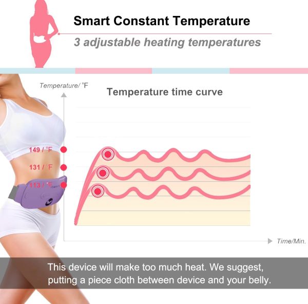 Portable Cordless Heating Pad, Electric Waist Belt Device,Fast Heating Pad - Image 3