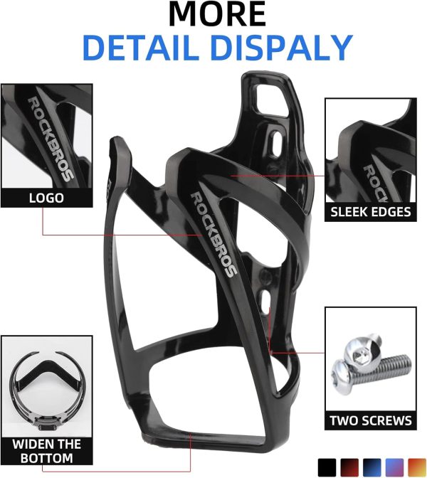 ROCKBROS Bike Water Bottle Holder Ultra-Light Bicycle Bottle Cages with - Image 3