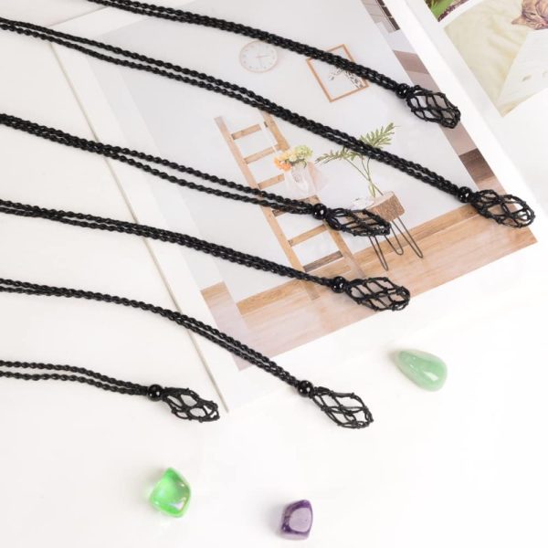 Anjiucc 18 Pieces Black Necklace Cord Empty Stone Holder Empty Necklace - Image 6