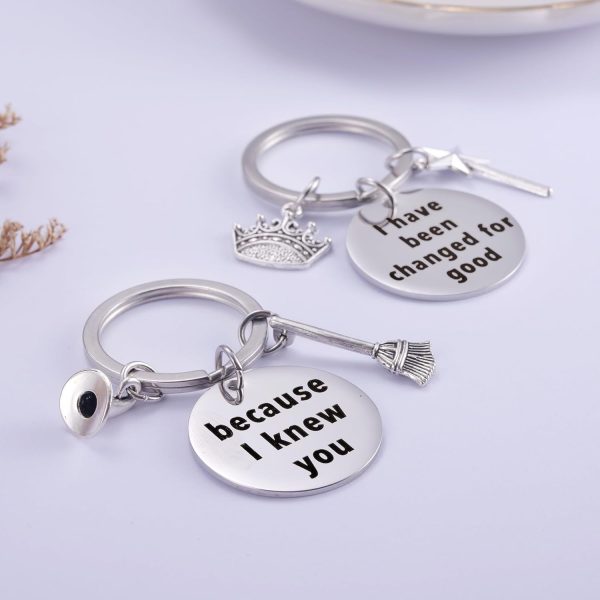 Ralukiia Wicked Inspired BFF Keychain Set for 2, Elphaba and Glinda Best - Image 3