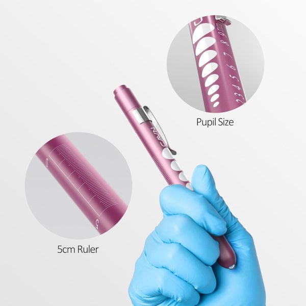 CAVN Pen Light with Pupil Gauge LED Penlight for Nurses Doctors, 2 Pcs - Image 3