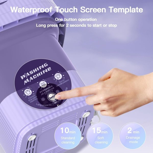 Portable Washing Machine,10L Folding Mini Washer with 3 Modes Deep Cleaning - Image 3