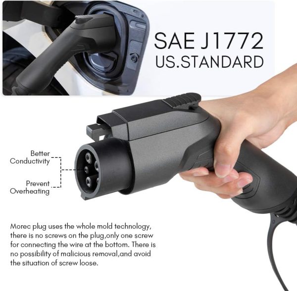 Morec 15A EV Charger Level 1 NEMA5-15P ev Charging Cable 100V-120V Portable - Image 7