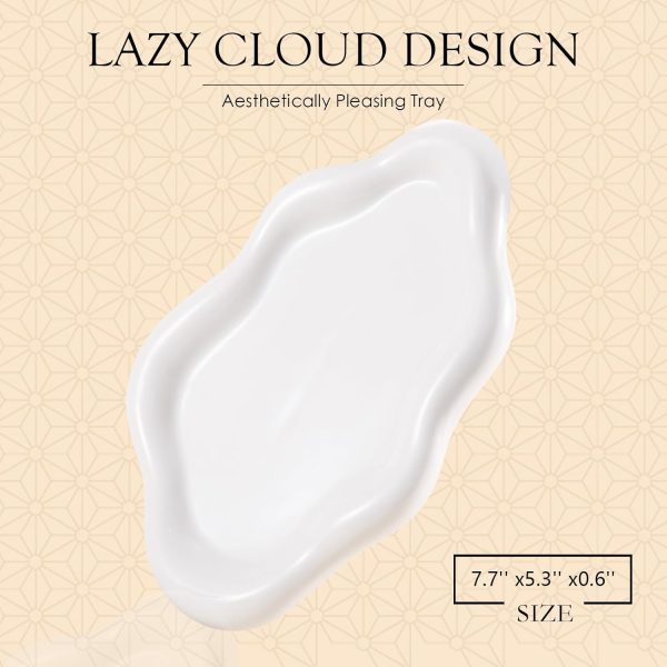 Ceramic Jewelry Tray Trinket Dish, Decorative Cloud Vanity Key Tray for - Image 2