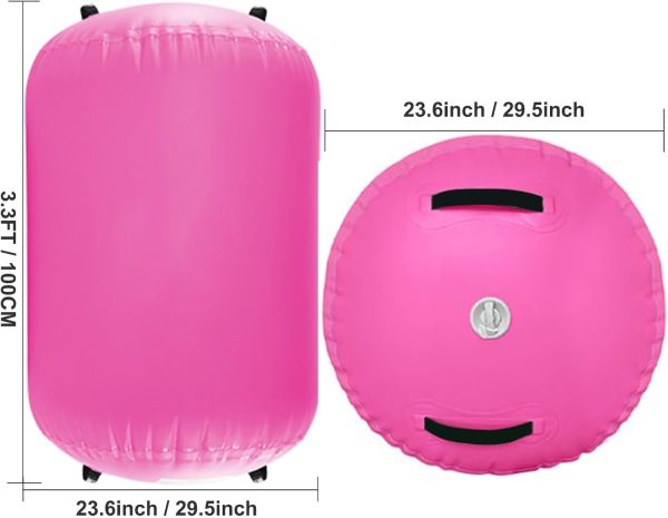 Inflatable Air Tumbling Round Mat Gymnastics 3.3FT Inflatable Air Roll - Image 2