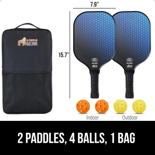 Gorilla Gear USAPA Approved Pickleball Paddle Sets, Fiberglass Shock - Image 4