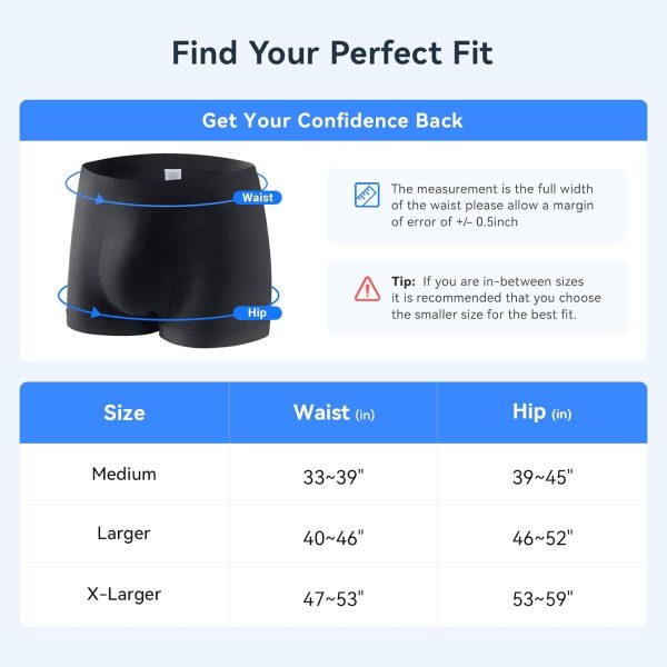 Mens Incontinence Underwear Washable Urinary Underwear for Men Incontinence - Image 6