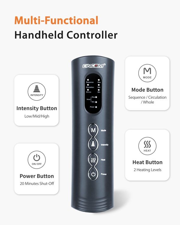 CINCOM Leg Massager with Heat and Compression, Leg Massager for Circulation - Image 5